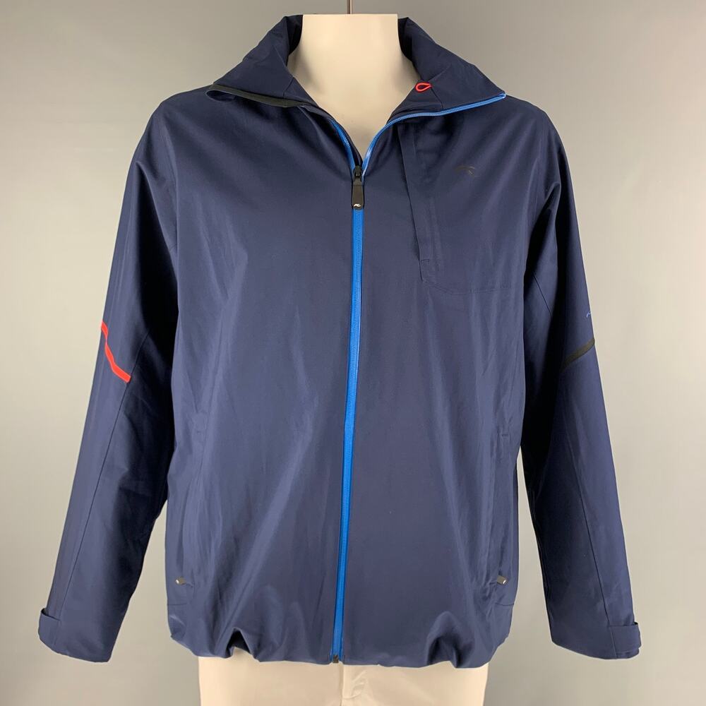 KJUS Chest Size XXL Size XXL Navy Red Polyamide Windbreaker Jacket